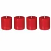 Image de Comptoir de la Bougie - Lot de 4 Bougies Votives "Rustic" 4,5cm Rouge