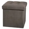 Image de Pouf coffre pliant Lysandre gris Atmosphera
