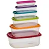 Image de JTI Boîtes de rangement colorées en pack de 6 - Multicolore, Boîte de conservation, Multicolore