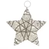Image de Féérie Lights & Christmas - Etoile de Noël pailletée à suspendre - Diam. 15 cm - Blanc