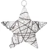 Image de Féérie Lights & Christmas - Etoile de Noël pailletée à suspendre - Diam. 25 cm - Blanc