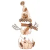 Image de Féérie Lights & Christmas - Décoration de Noël en bois bonhomme Terre sauvage - Beige - Marc en terre sauvage