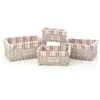Image de Atmosphera Créateur d'intérieur - Lot de 4 Paniers Rectangulaire "Bistrot" 28cm Naturel