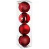 Image de FEERIC LIGHTS & CHRISTMAS Kit de 4 boules de Noël - 80 mm - Rouge