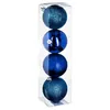 Image de Fééric Lights and Christmas - Lot de 4 Boules de Noël "Colorama" 8cm Bleu Nuit
