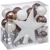 Image de Féérie Lights & Christmas - Kit de décoration pour sapin de Noël - 44 Pièces - Marron et blanc