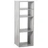 Image de Atmosphera - Etagère rectangulaire 4 cases Mix - Gris - L. 34,5 x P. 32 x H. 100,5 cm