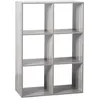 Image de Étagère en bois 6 cases Mix coloris gris 5five