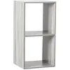 Image de 5Five, Étagère, Étagère décorative simple et élégante   67,6 cm de hauteur   Grise   2 compartiments