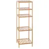 Image de 5Five, Étagère de salle de bain, Opbergrek met 5 niveaus voor de badkamer natuurlijk bamboe 35x32x77 cm naturel hout (35 x 32 x 77 cm)