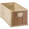 Image de Five Simply Smart - Boîte de rangement profonde en bambou et tissu Mix'n modul - Beige - MIX'N MODUL