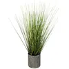 Image de Atmosphera Créateur d'intérieur - Plante Artificielle en Pot "Herbe" 45cm Gris