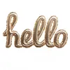 Image de Sticker Ballon Hello 22x40cm Or