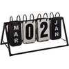 Image de Atmosphera Créateur d'intérieur - Calendrier Vintage en Métal Perpétuel 27cm Noir