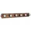 Image de Atmosphera, Patère + Porte-manteau mural, Portemanteau mural chiffres 6 accroches 66 x 8,5 x 8,8 cm bois