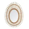 Image de Miroir oval en rotin - 43 x 58 cm - Marron
