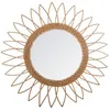 Image de Atmosphera Créateur d'intérieur - Miroir en Rotin "Pointe" 50cm Beige