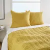 Image de PARURE LIT 2 P. TRESSES DESSUS LIT 2 TAIES OCRE ATMOSPHERA - Jaune