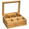 Image de 5Five Boîte les x6 casiers en bambou, incolore, Boîte de conservation, Beige