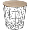 Image de Atmosphera, Table basse, Table basse noire Kumi 40 cm (41 x 41 cm)