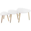 Image de Table basse Mileo blanc lot de 3 Atmosphera