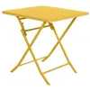 Image de Table carrée pliante Greensboro 2p jaune moutarde Hespéride
