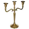 Image de bougeoir métal or 3 têtes 27cm - jja 123154a