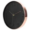 Image de The Home Deco Factory - Horloge ronde noire et cuivrée 30.5 cm