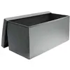 Image de The Home Deco Factory - Banc coffre de rangement en polyuréthane Zoé gris