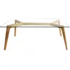 Image de Table basse rectangulaire en verre 110 x 60 x 45 cm