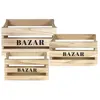 Image de The Home Deco Factory - Cagettes en bois Bazar (Lot de 3)