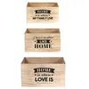 Image de Caisse en bois empilables Home (Lot de 3)