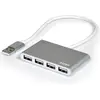 Image de Port Designs USB Hub 4 S 2.0 (USB-A, 4 ports), Station d’accueil + hub USB, Blanc, Gris