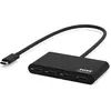 Image de Port Designs USB HUB TYPE C - 4 PORTS TYPE C - PD 100W (USB-C, 5 ports), Station d’accueil + hub USB, Noir
