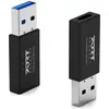 Image de Port Designs Convertisseur USB-A vers USB-C (USB-C, 3.80 cm), Adaptateur données + vidéo, Noir