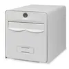 Image de Boîte aux lettres BURG WÄCHTER Balthazar 2 portes acier blanc serrure PTT stop-courrier