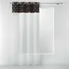Image de panneau a oeillets 140 x 240 cm voile sable+top velours imp or tigalo Douceur d'Intérieur