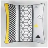 Image de coussin passepoil 40 x 40 cm polyester imprime yellow mix des. place