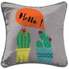 Image de housse de coussin +encart 40 x 40 cm polyester imprime cactus