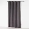 Image de Rideau a oeillets 140 x 260 cm microfibre unie absolu Anthracite Douceur d'Intérieur