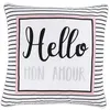 Image de Housse de Coussin "Hello" 40x40cm Noir