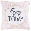 Image de housse de coussin +encart 40 x 40 cm coton imp. metallise enjoy today des place