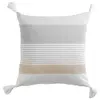 Image de coussin dehoussable pompons 40 x 40 cm coton imprime iliade des. place