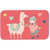 Image de tapis rectangle 45 x 75 cm velours imprime happy lama