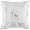 Image de Coussin déhoussable 40x40 cm imprimé métallisé Veggy Blanc/gris