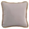 Image de Coussin dehoussable 40 x 40 cm polycoton uni+jute kelonia Gris
