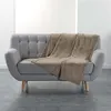 Image de Plaid Uni en Flanelle "Flanou" 125x150cm Taupe