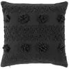 Image de Coussin Déco à Pompons "Alenia" 40x40cm Anthracite