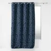 Image de Rideau a oeillets 140 x 260 cm jacquard rosalina Navy Douceur d'Intérieur