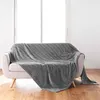 Image de Plaid Flanelle Uni "Arya" 180x220cm Gris